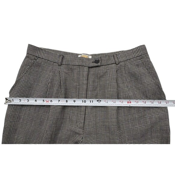 VTG Y2K Talbots Glen Plaid Wool High Rise Pleated Pants Old Money Preppy 16 - Picture 13 of 16